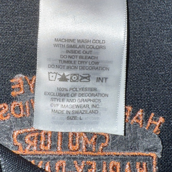 Harley-Davidson Striped Polo Shirt Men’s Large | Iowa Dealership | Biker Style - Picture 4 of 13